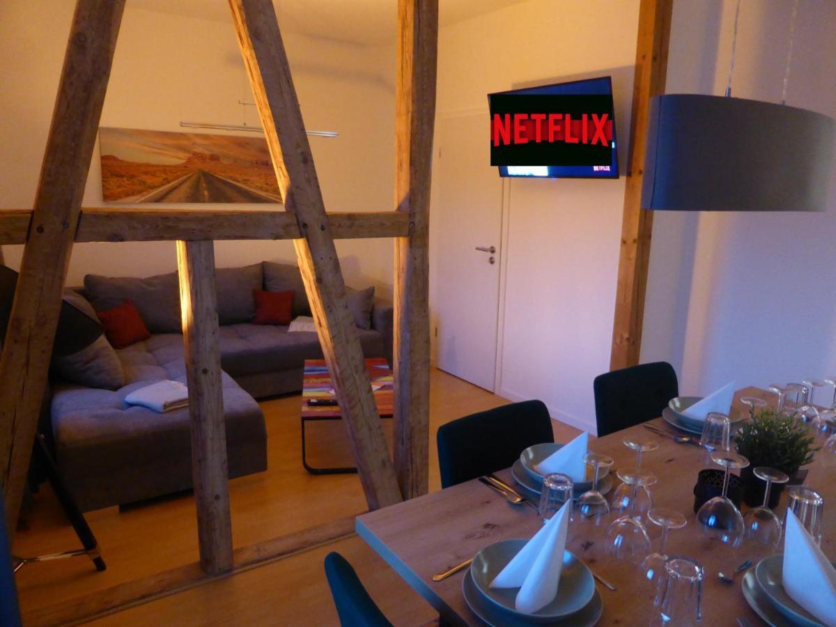 Apartment Napoleon, Naehe Zentrum, 2 Schlafzimmer, Grosser Balkon, Free Wifi ,Parken Jena Buitenkant foto